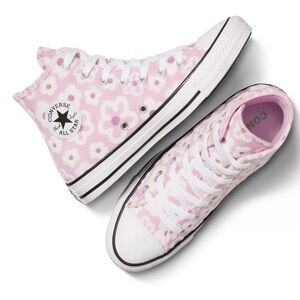 Converse Chuck Taylor All Star Big Kid Girl's Polka Doodle Platform Sneakers 6